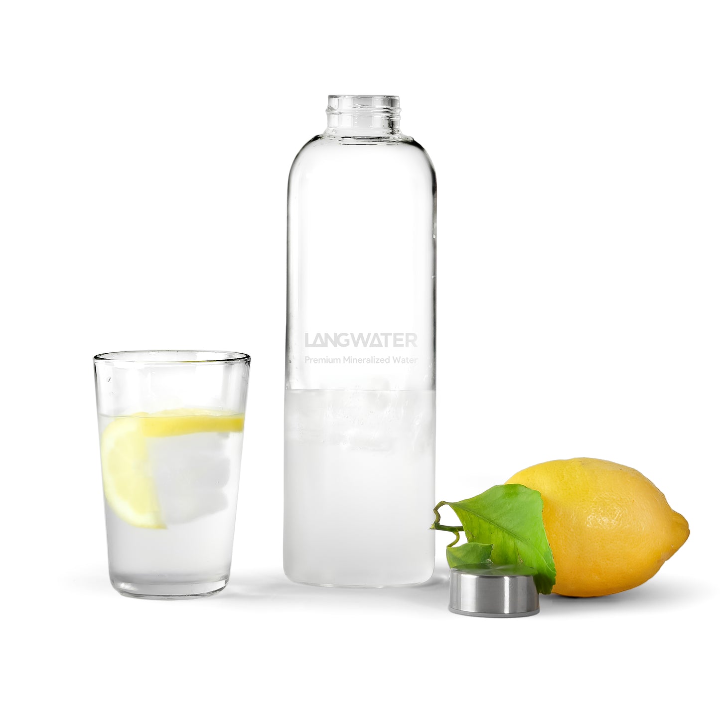 LANGWATER Bouteilles en verre avec bouchon métallique – 1 L (lot de 2)