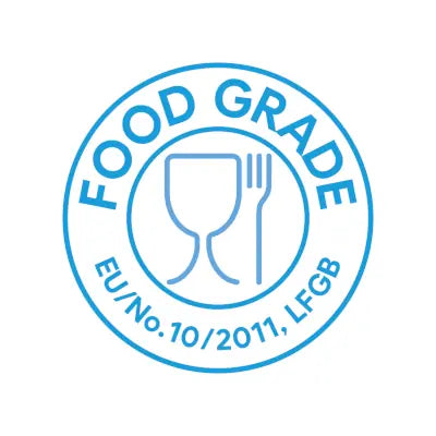 Food grade certification logo with EU and LFGB references on a white background