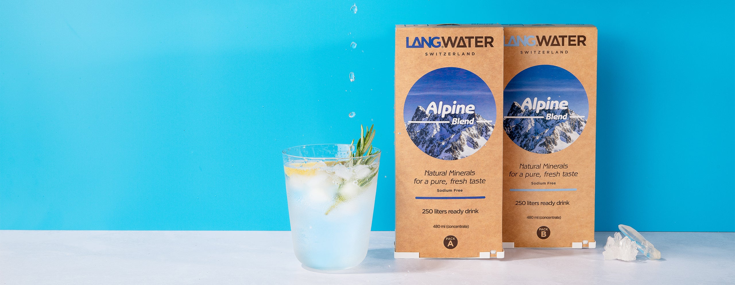 Healthy water with minerals