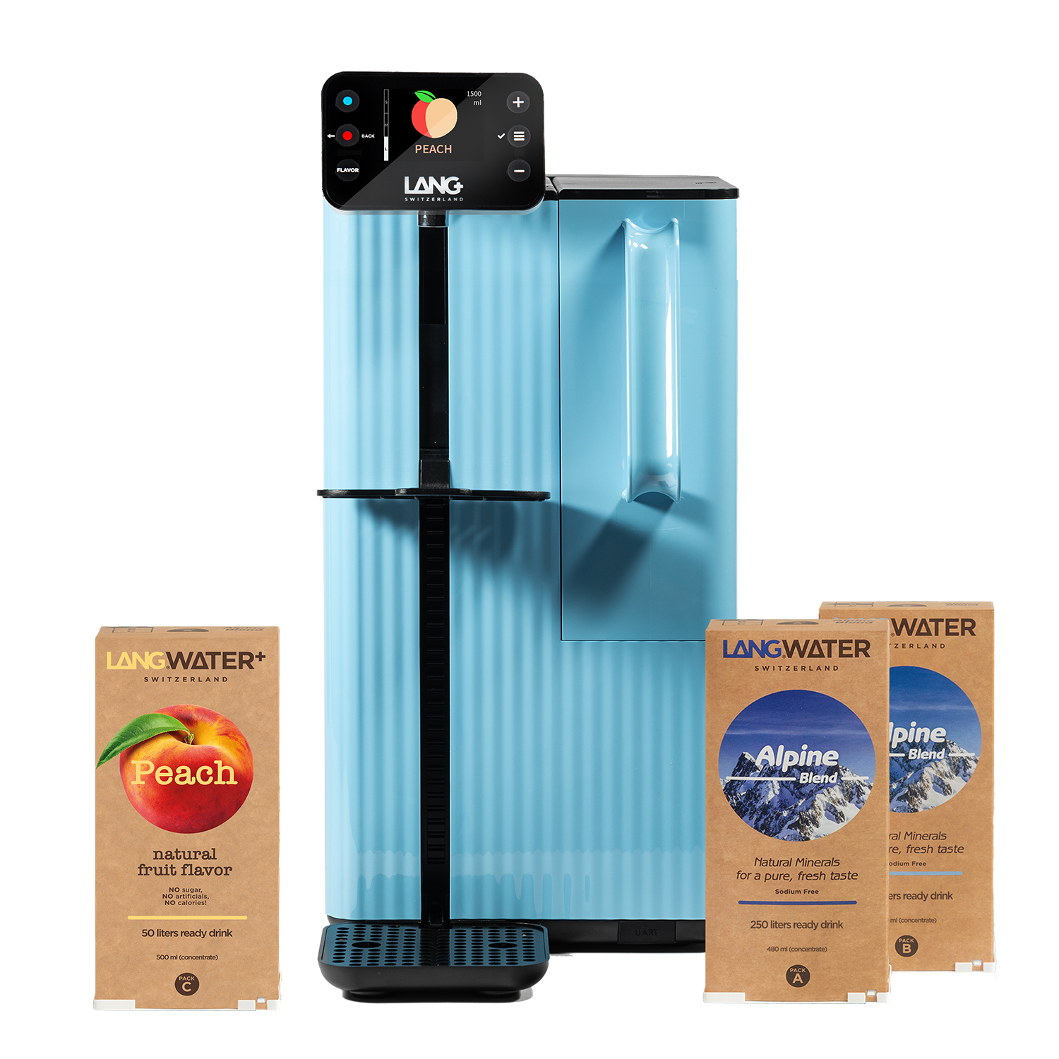 langwater water filtration blue peach