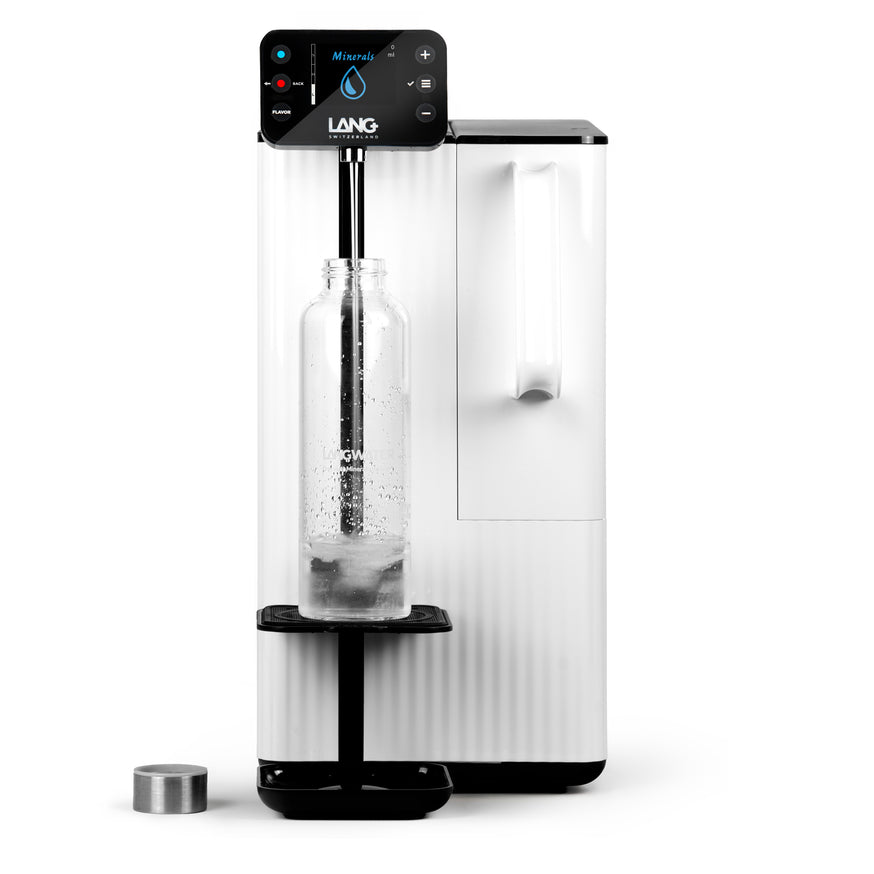 LANGWATER Botella de vidrio con tapón metálico – 500 ML