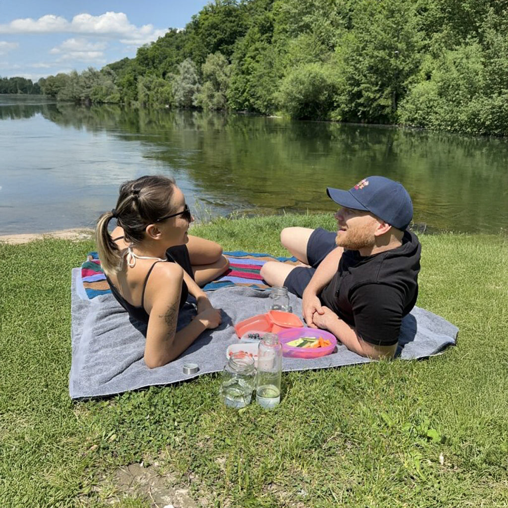 LANGWATER Botella de vidrio con tapón metálico – 500 ML