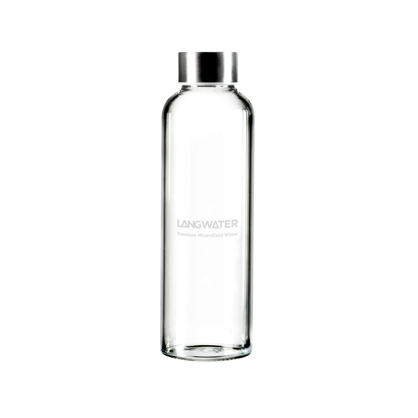 LANGWATER Glass Water Bottle with Metal Cap – 500ML
