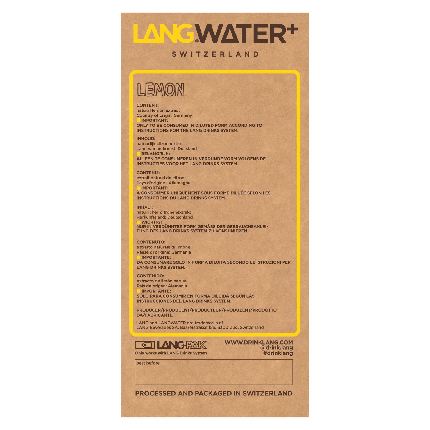 Langwater+ Lemon