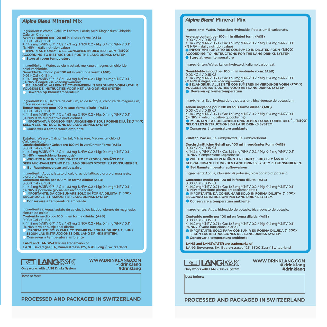 Langwater Alpine Blend Minerals Langpaks