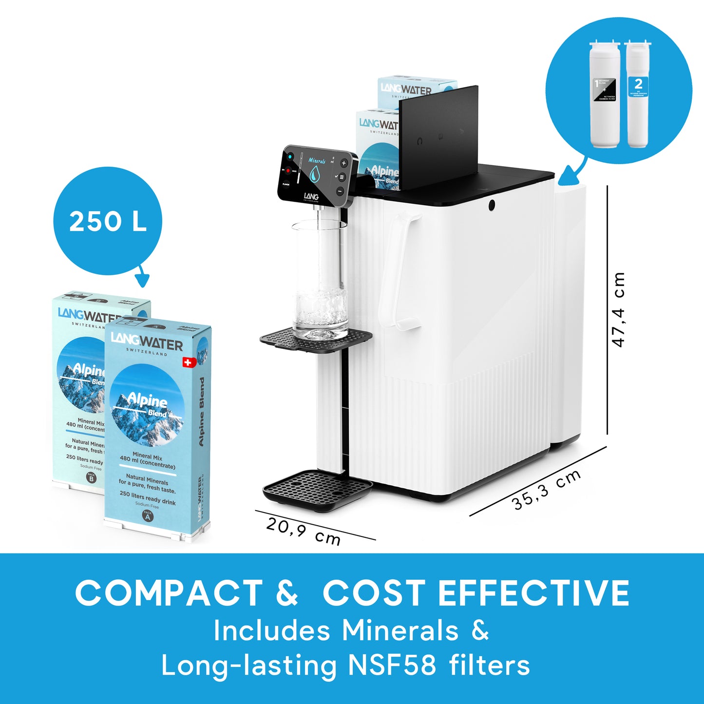 Depuratore Acqua Osmosi Inversa con Minerali - TheWell 2 Starter Kit