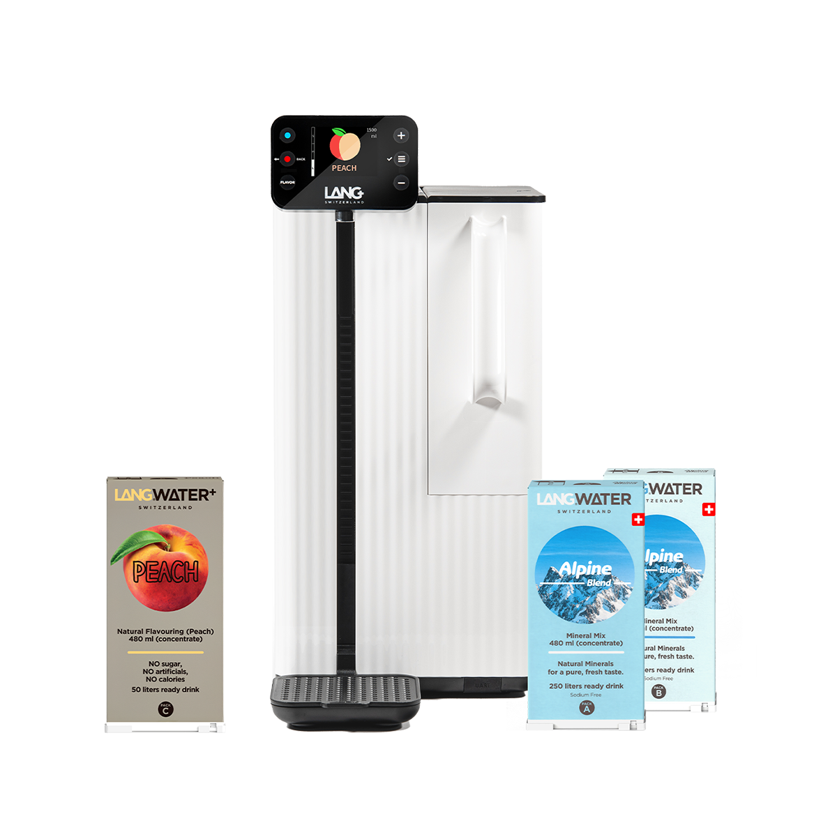 Purificateur d’Eau Osmose Inversée avec Minéraux Naturels et Arôme Pêche - TheWell 2 Starter Kit