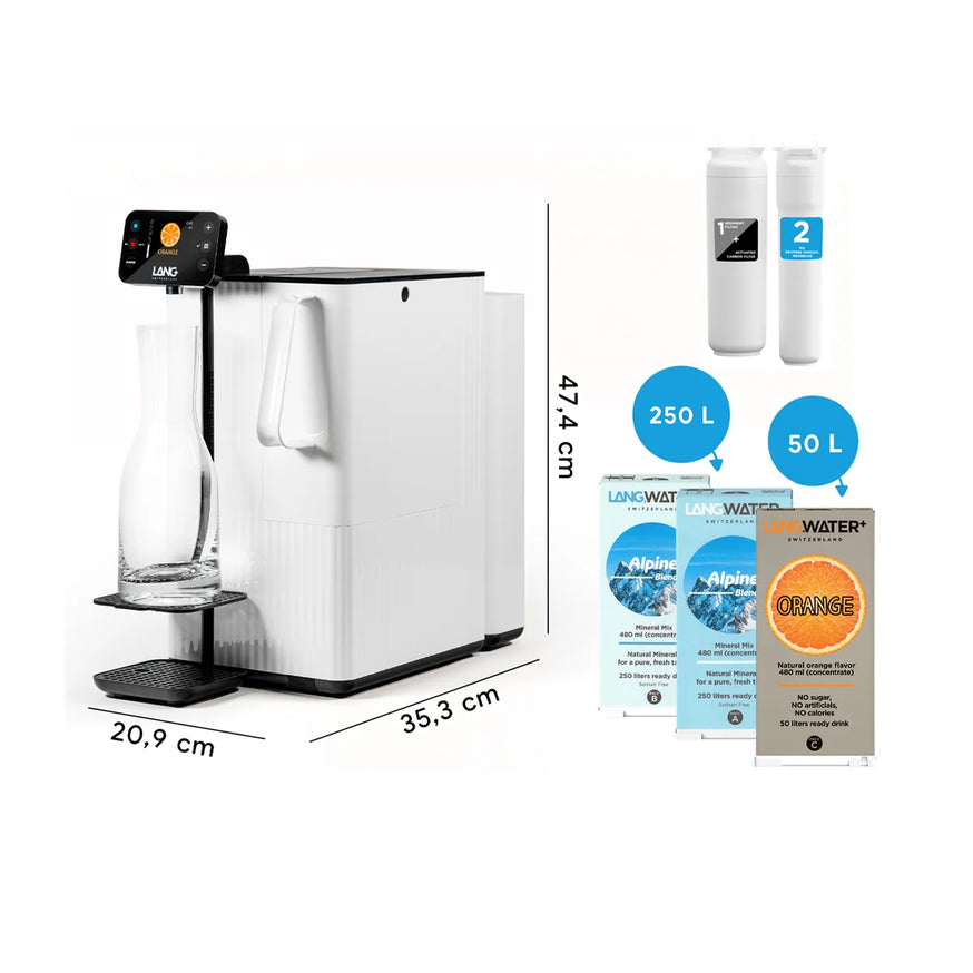 Filtro ad Osmosi Inversa da Banco con Minerali - TheWell 2 Starter Kit + Orange