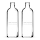 LANGWATER Glass Water Bottles with Glass Cap – 1L (Set of 2)