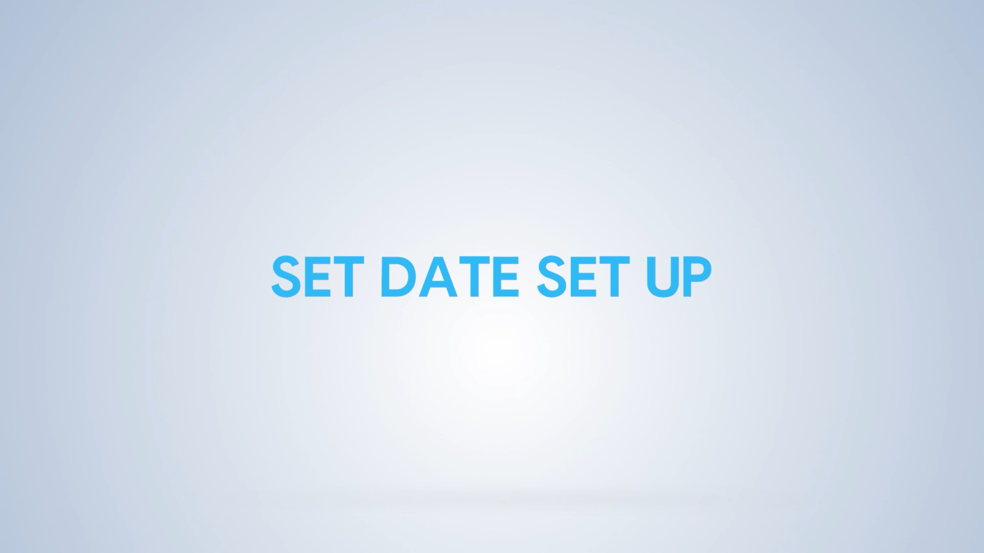 Load video: LANG how to set up the date