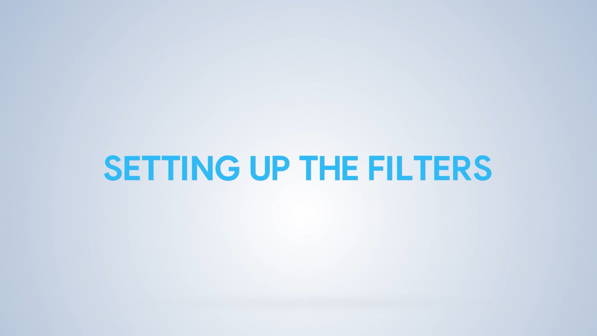Load video: LANG how to set up the filters